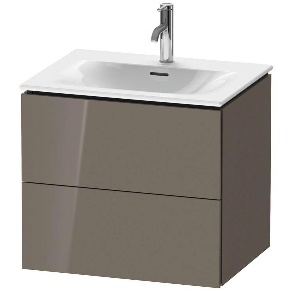 Duravit L-Cube Two Drawer Wall-Mount Vanity Unit Flannel Gray