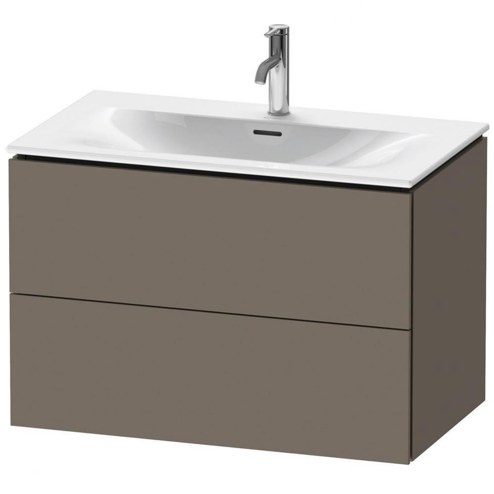 Duravit L-Cube Vanity Unit Wall-Mounted  Flannel Gray Satin Matte