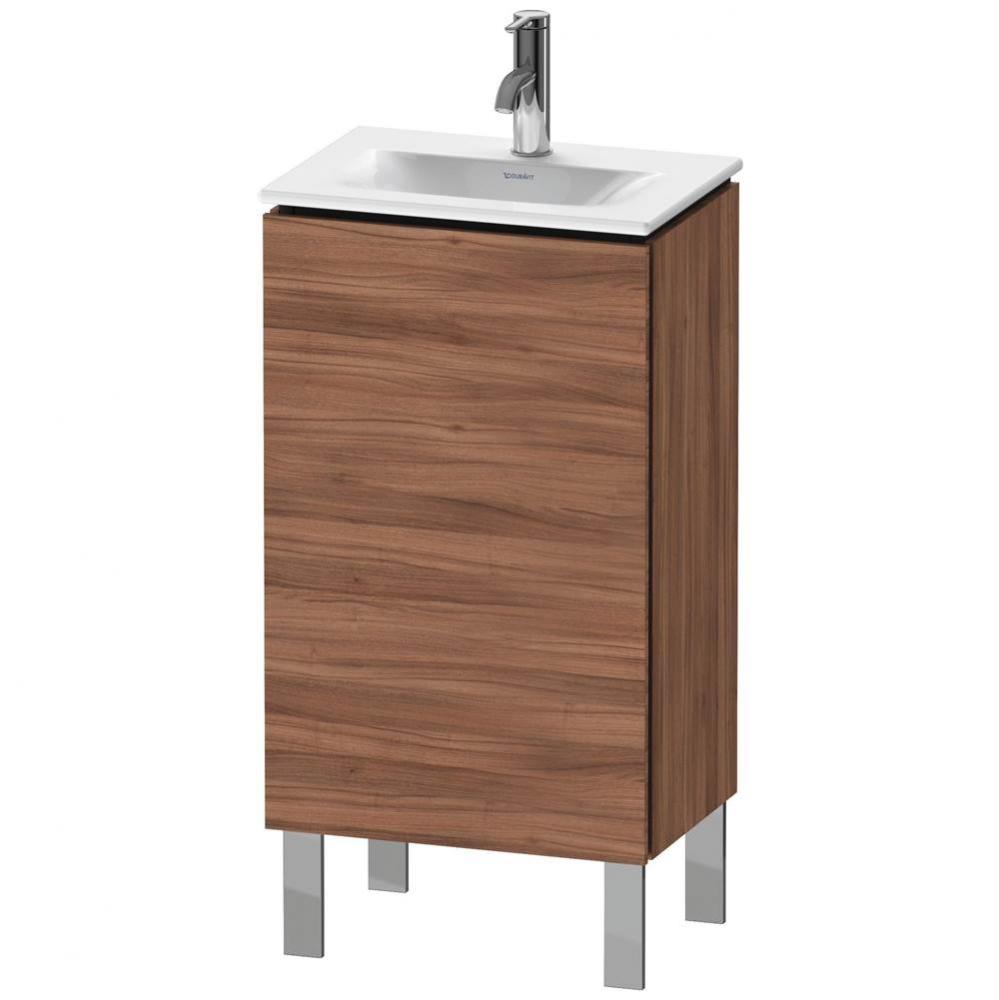 L-Cube One Door Floorstanding Vanity Unit Walnut