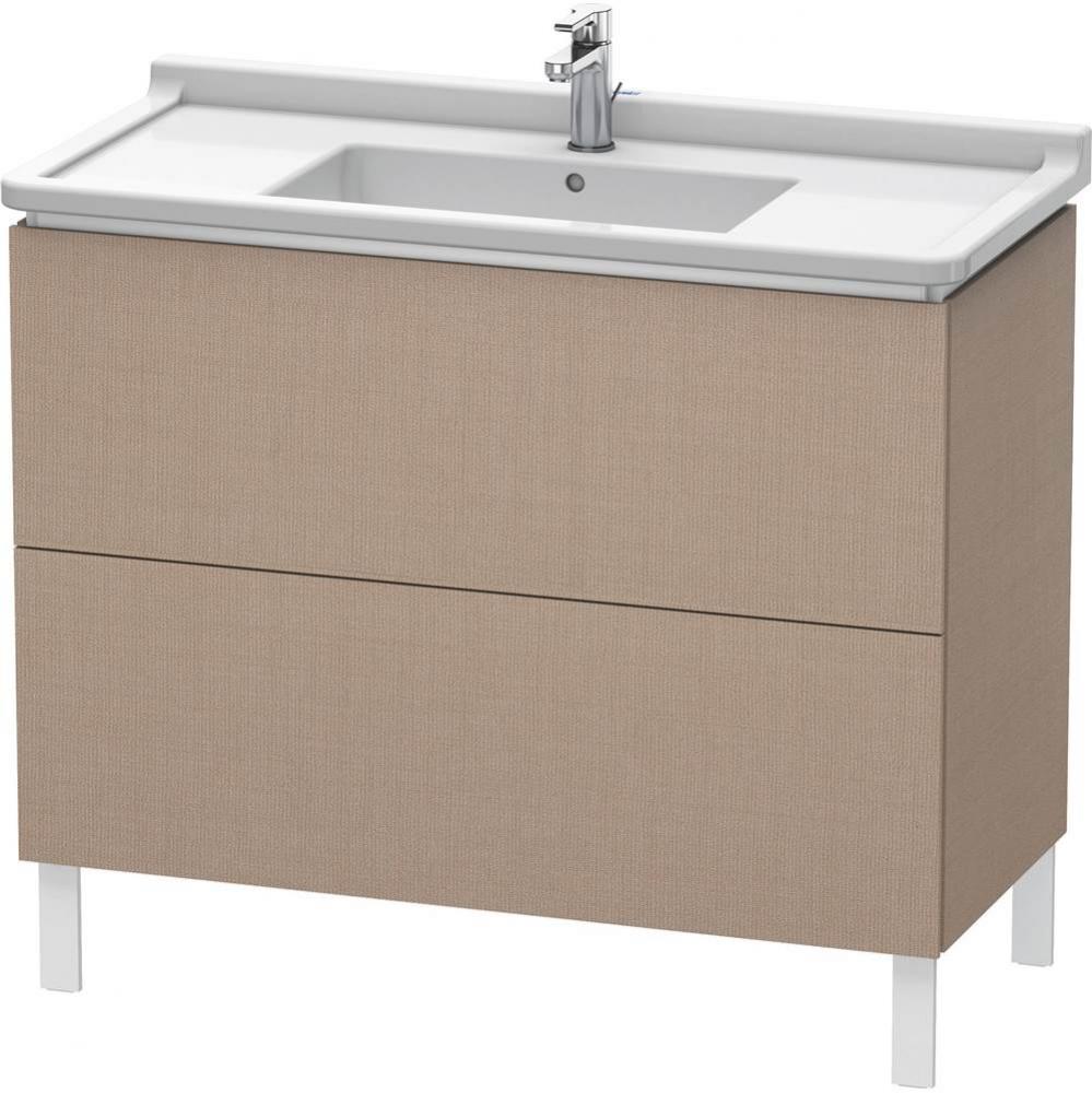 L-Cube Two Drawer Floorstanding Vanity Unit Linen