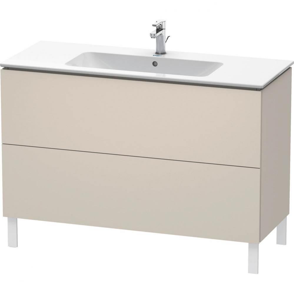 L-Cube Two Drawer Floorstanding Vanity Unit Taupe