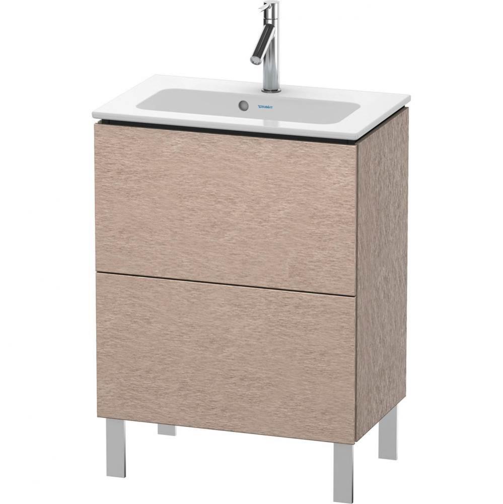 Duravit L-Cube Two Drawer Floorstanding Vanity Unit Cashmere Oak