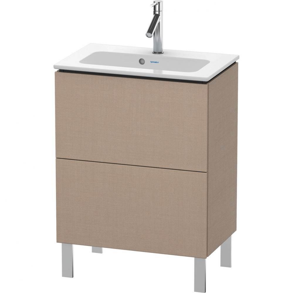L-Cube Two Drawer Floorstanding Vanity Unit Linen