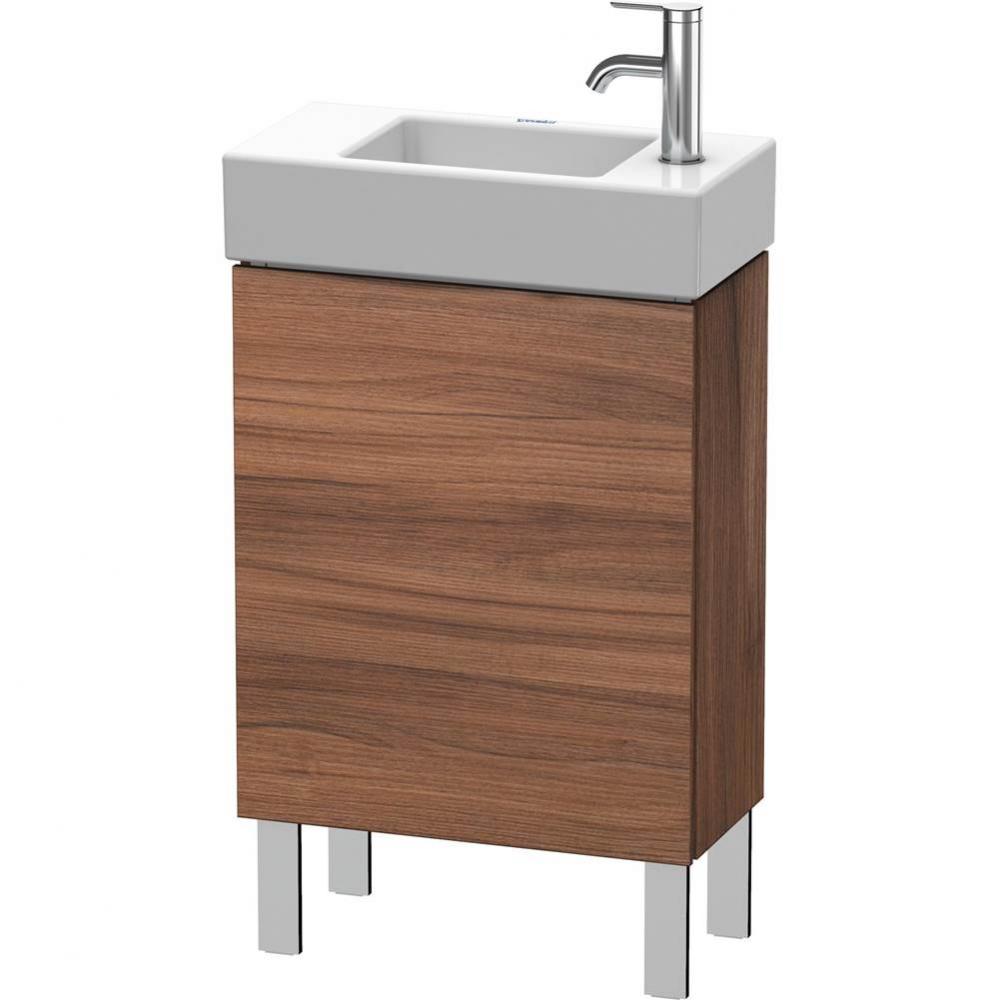 L-Cube One Door Floorstanding Vanity Unit Walnut