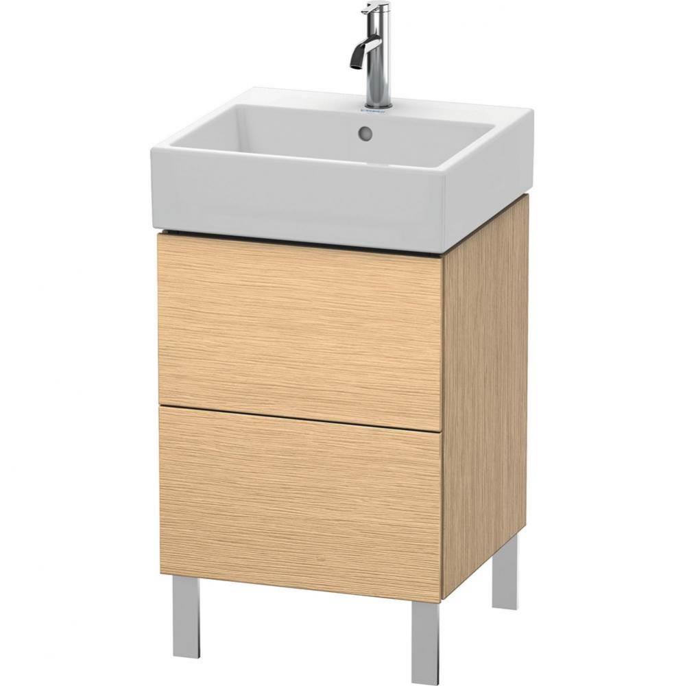 Duravit L-Cube Two Drawer Floorstanding Vanity Unit Brushed Oak