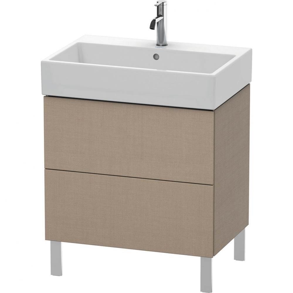 L-Cube Two Drawer Floorstanding Vanity Unit Linen