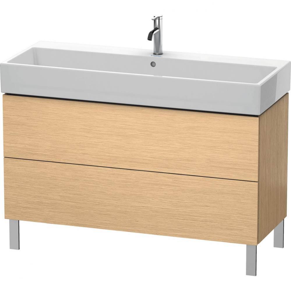 Duravit L-Cube Two Drawer Floorstanding Vanity Unit Brushed Oak