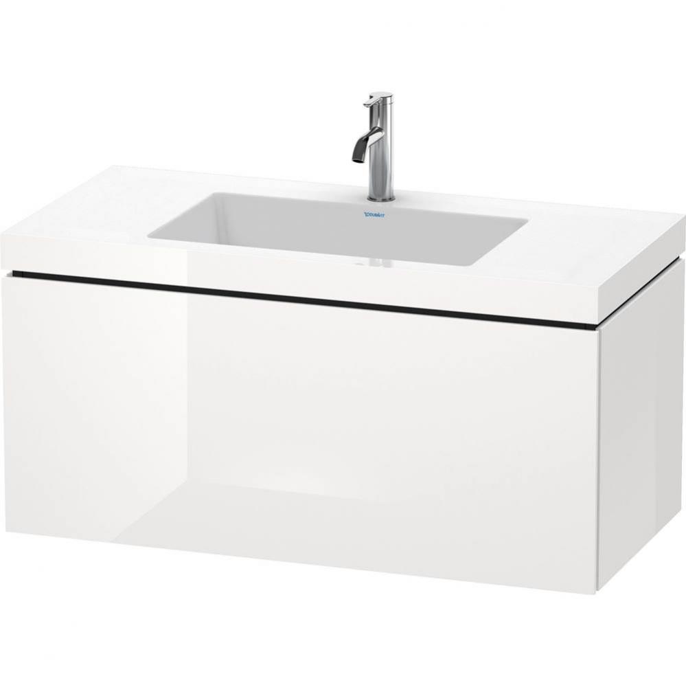 Duravit L-Cube One Drawer C-Bonded Wall-Mount Vanity Kit Brushed Oak