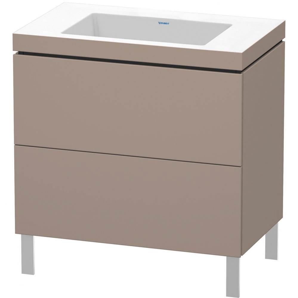 L-Cube Two Drawer C-Bonded Floorstanding Vanity Kit Basalt