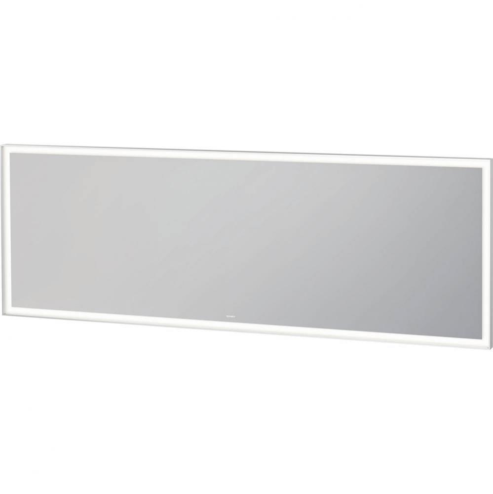 Duravit L-Cube Sensor Control LED Mirror in Aluminum, 3500K