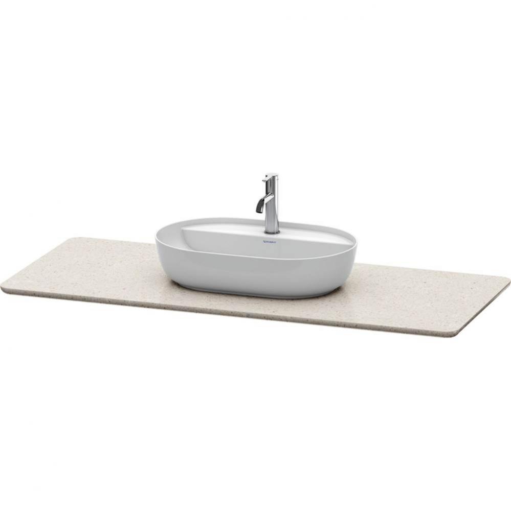 Duravit Luv 54 5/8'' Quartz Vanity Top in Sand Structure with One Sink Cutout