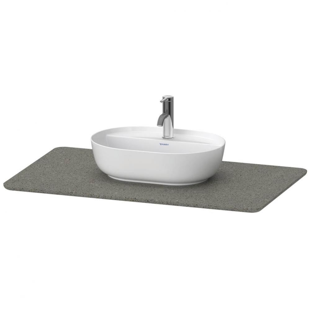 Luv Console with One Sink Cut-Out Gray
