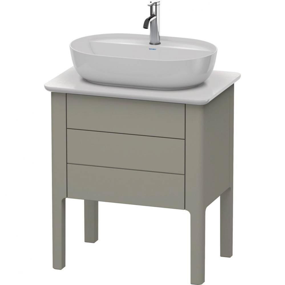 Luv One Drawer Floorstanding Vanity Unit Stone Gray