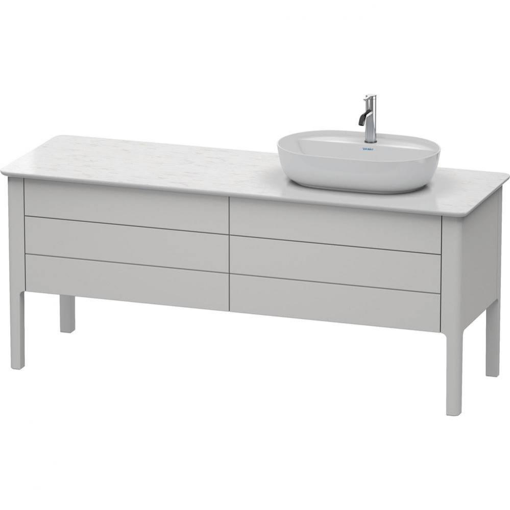 Luv Two Drawer Floorstanding Vanity Unit Nordic White