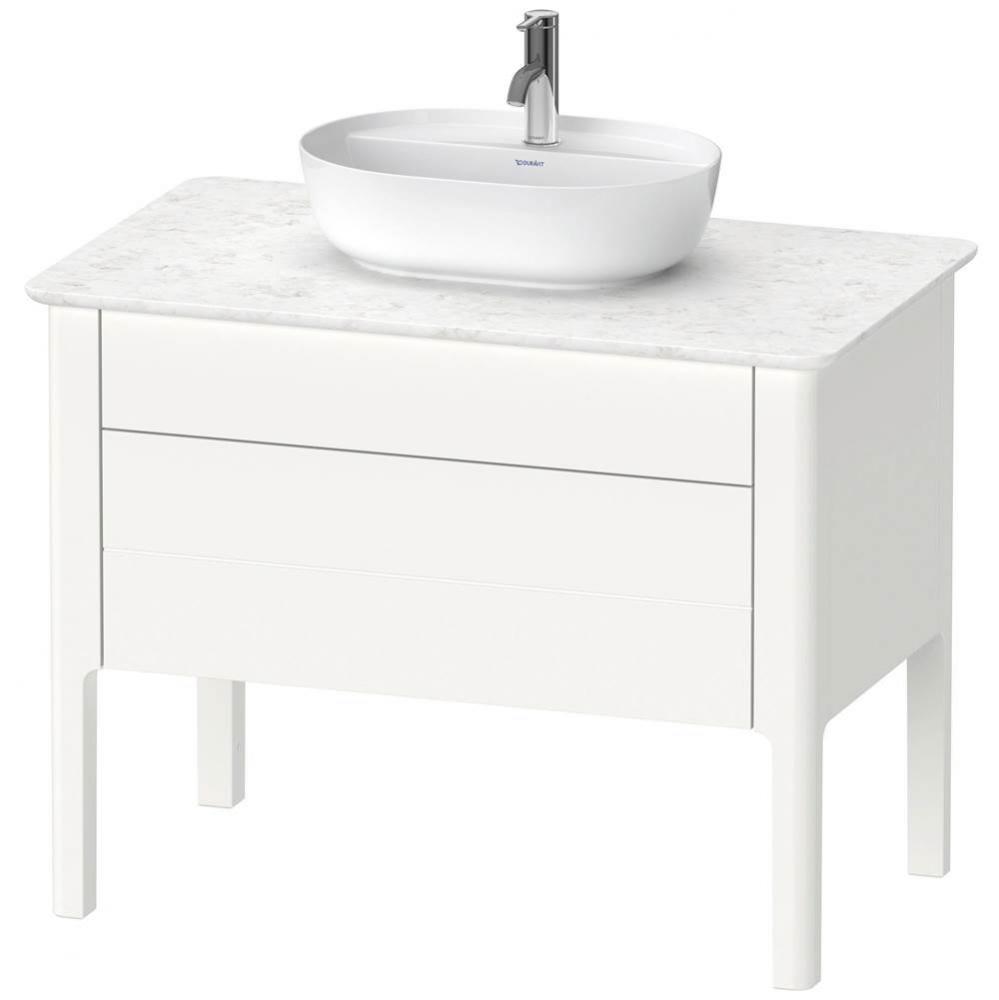 Duravit Luv 36 7/8'' Wall Mount Two Drawer Single Vanity Cabinet in Satin Matte White, S