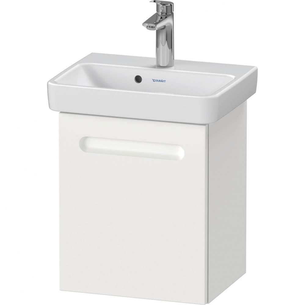 Duravit No.1 15 3/8'' Wall Mount One Door Single Vanity Cabinet in Matte White, Sink Sol