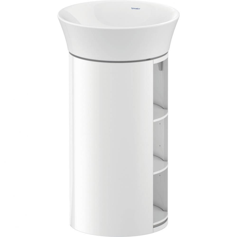 Duravit White Tulip 16 1/8'' Wall Mount Single Vanity Cabinet in High Gloss White, Sink