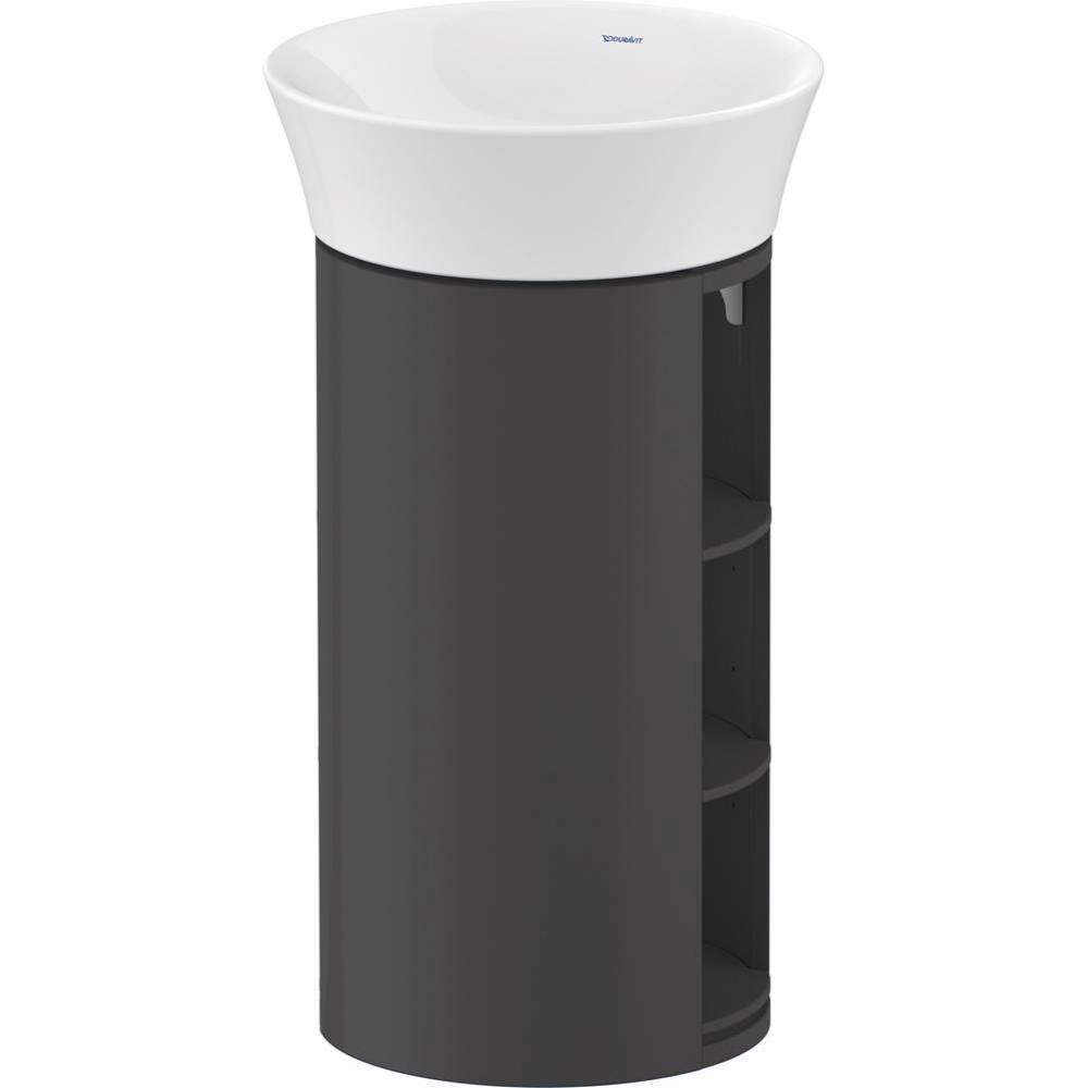 Duravit White Tulip 16 1/8'' Wall Mount Single Vanity Cabinet in High Gloss Graphite, Si