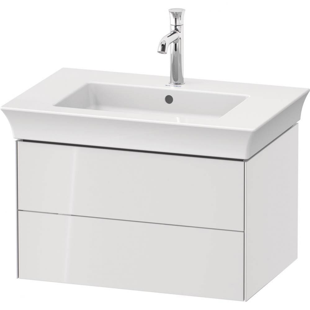 Duravit White Tulip 26 7/8'' Wall Mount Two Drawer Single Vanity Cabinet in High Gloss W
