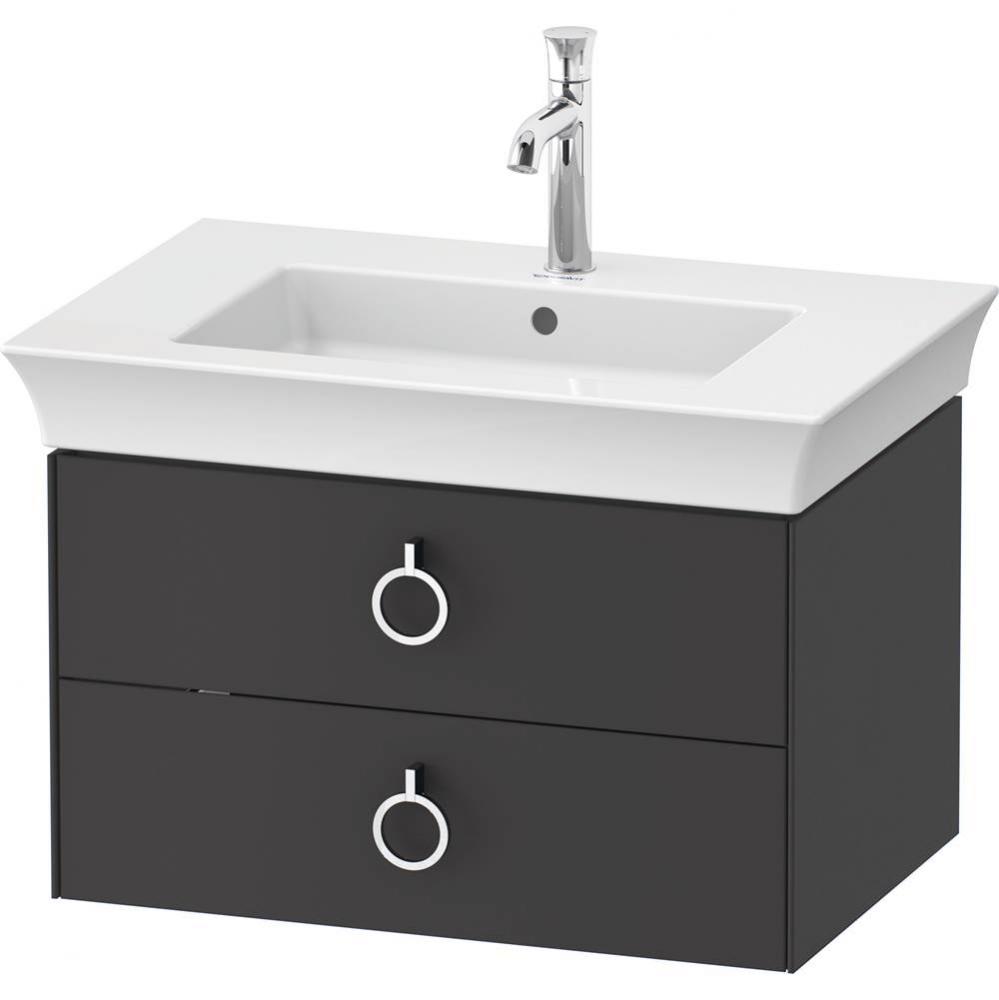 Duravit White Tulip 28 7/8'' Wall Mount Two Drawer Single Vanity Cabinet in Satin Matte