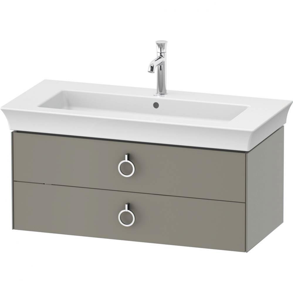 Duravit White Tulip 38 3/4'' Wall Mount Two Drawer Single Vanity Cabinet in Satin Matte