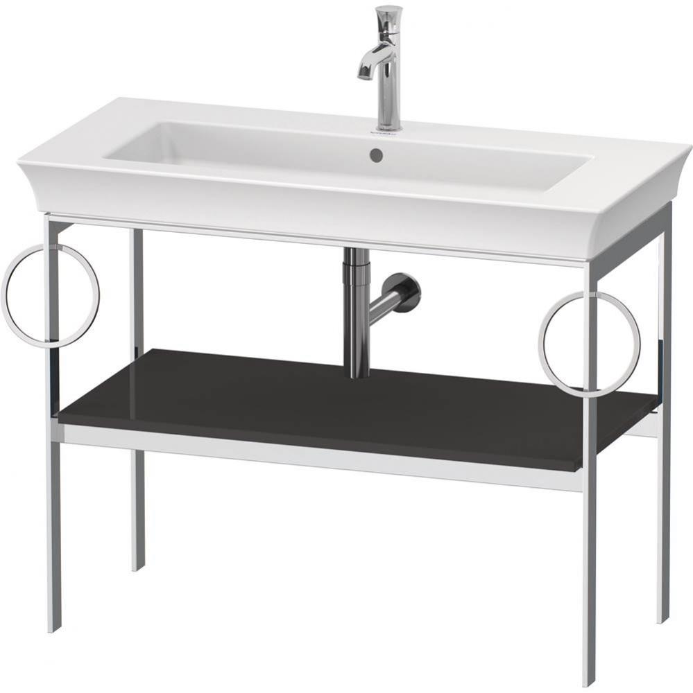 Duravit White Tulip 38 3/4'' x 17 3/4'' Console in High Gloss Graphite