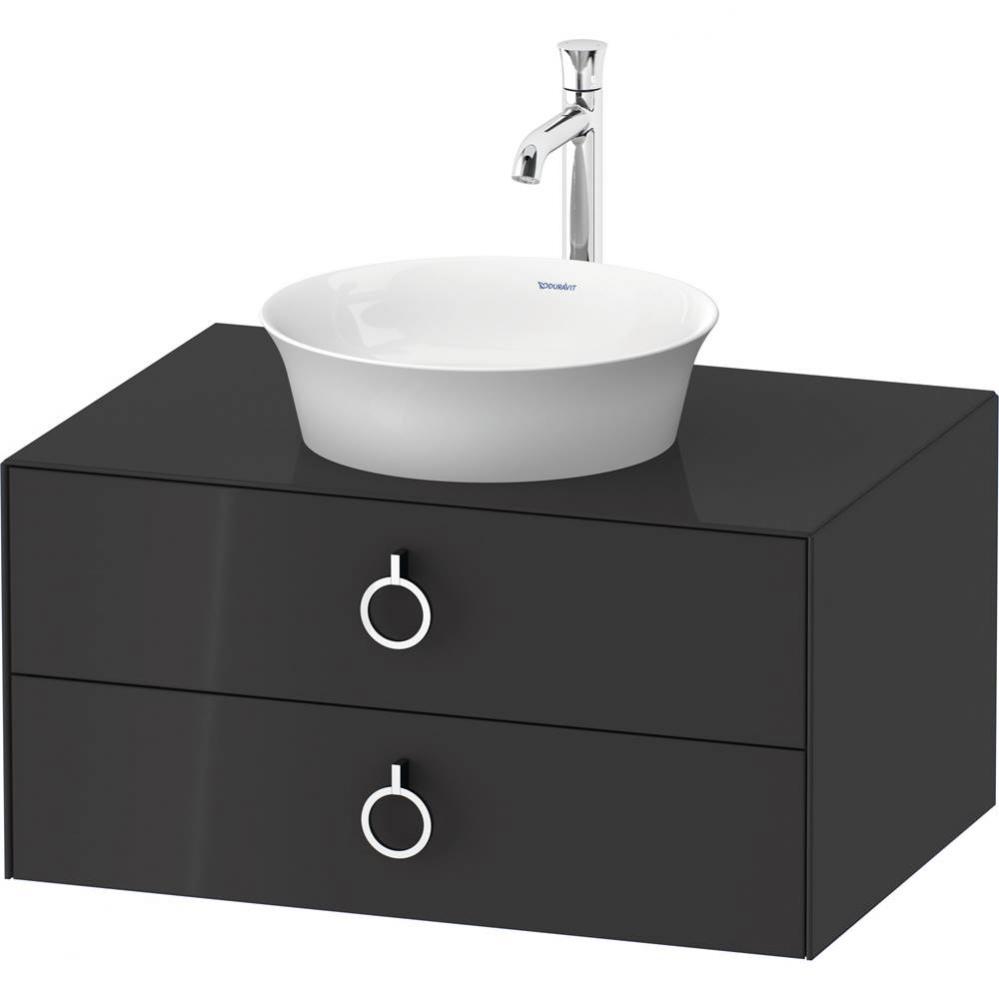 Duravit White Tulip 31 1/2'' Wall Mount Two Drawer Single Vanity Cabinet in High Gloss G