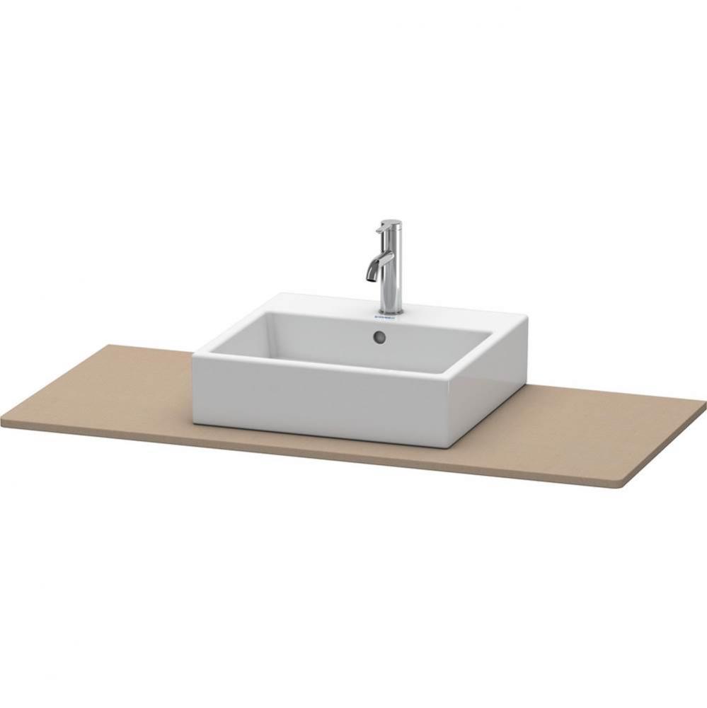 Duravit XSquare Console with One Sink Cut-Out Linen