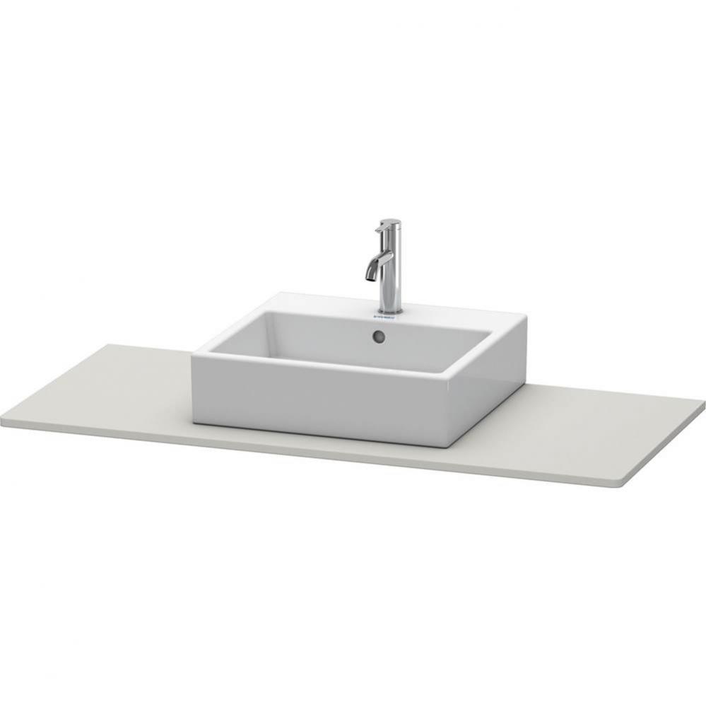 Duravit XSquare Console with One Sink Cut-Out Concrete Gray