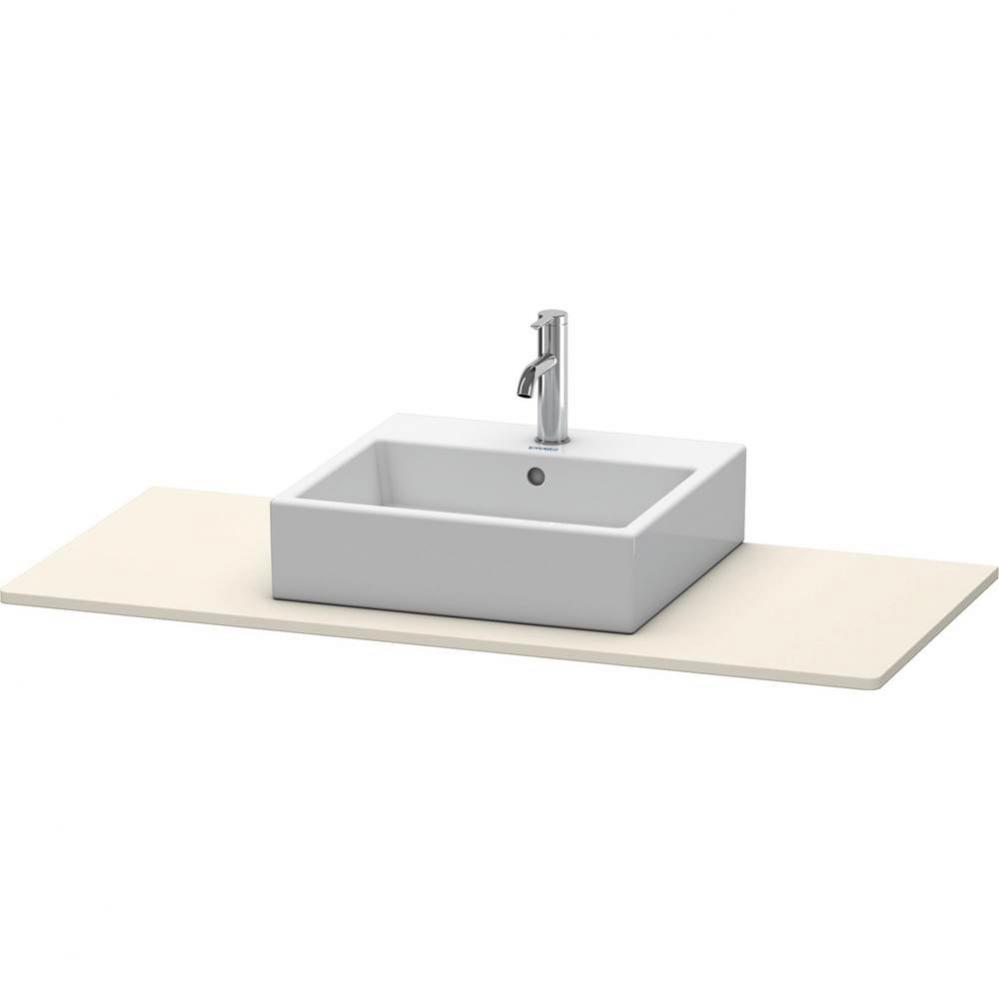 Duravit XSquare Console with One Sink Cut-Out Taupe
