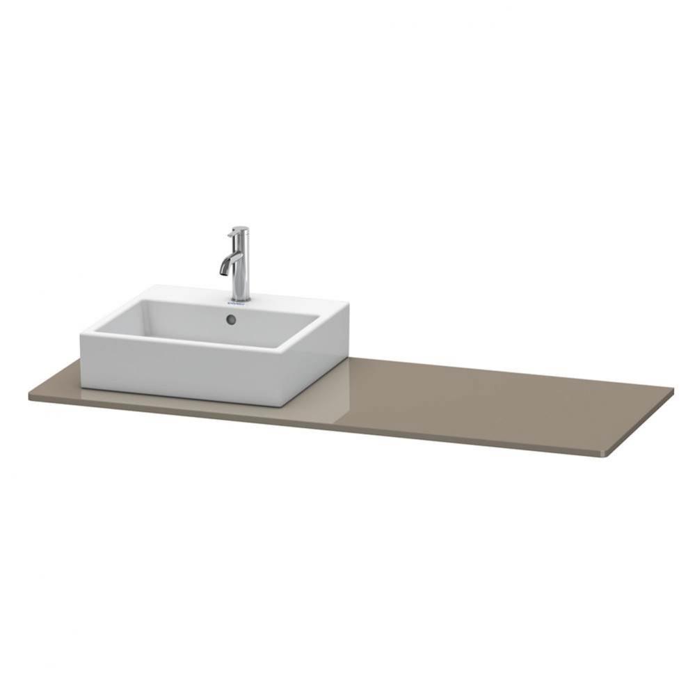 Duravit XSquare Console with One Sink Cut-Out Flannel Gray