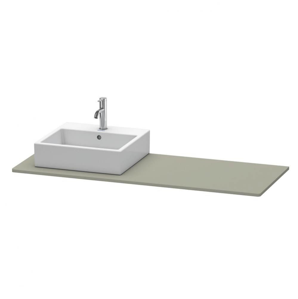 Duravit XSquare Console with One Sink Cut-Out Stone Gray