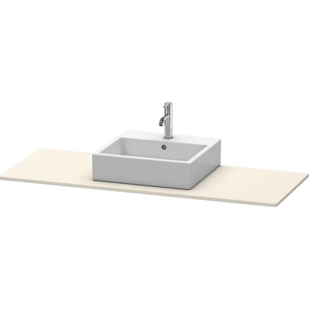 Duravit XSquare Console with One Sink Cut-Out Taupe
