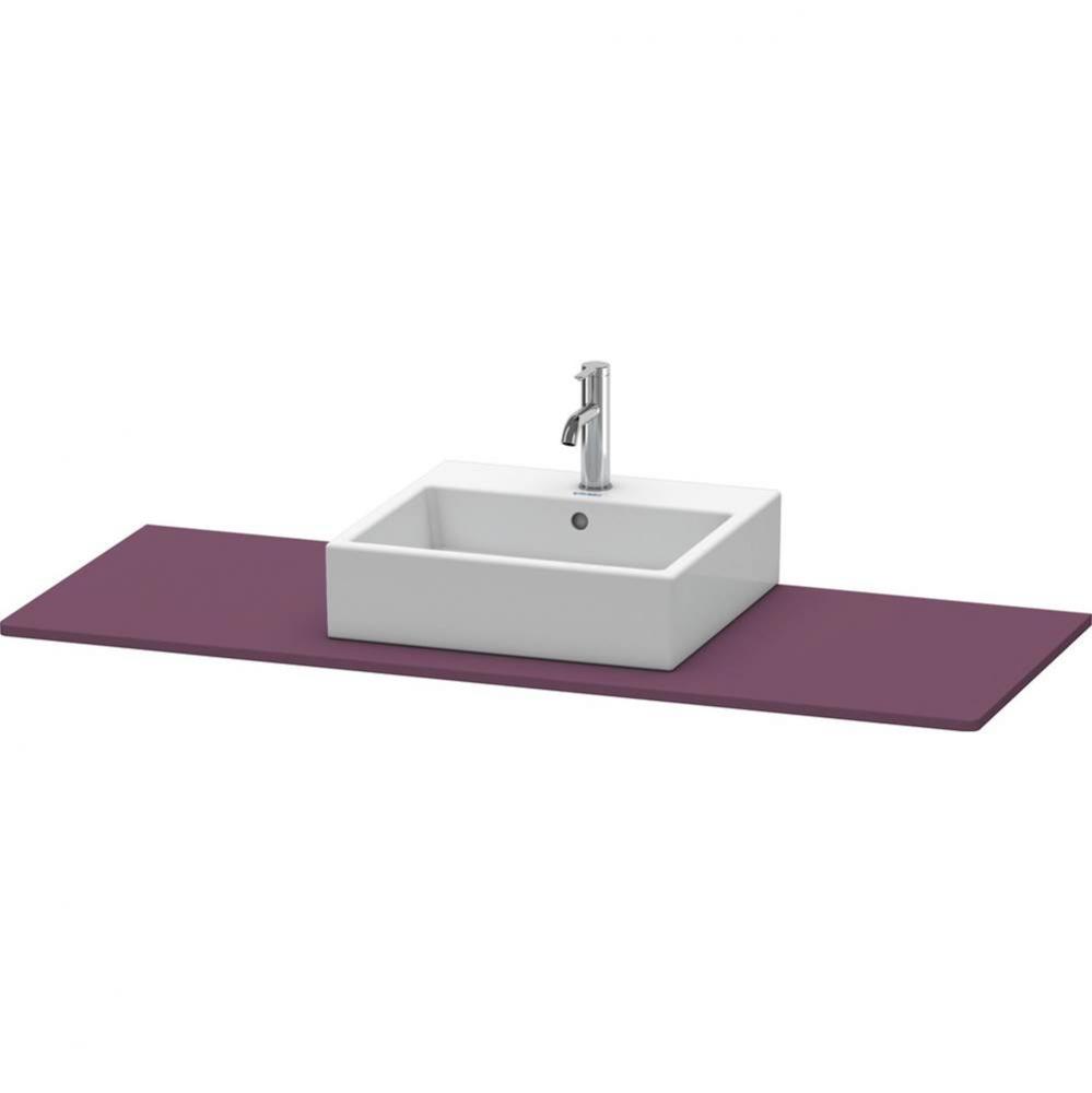 Duravit XSquare Console with One Sink Cut-Out Aubergine