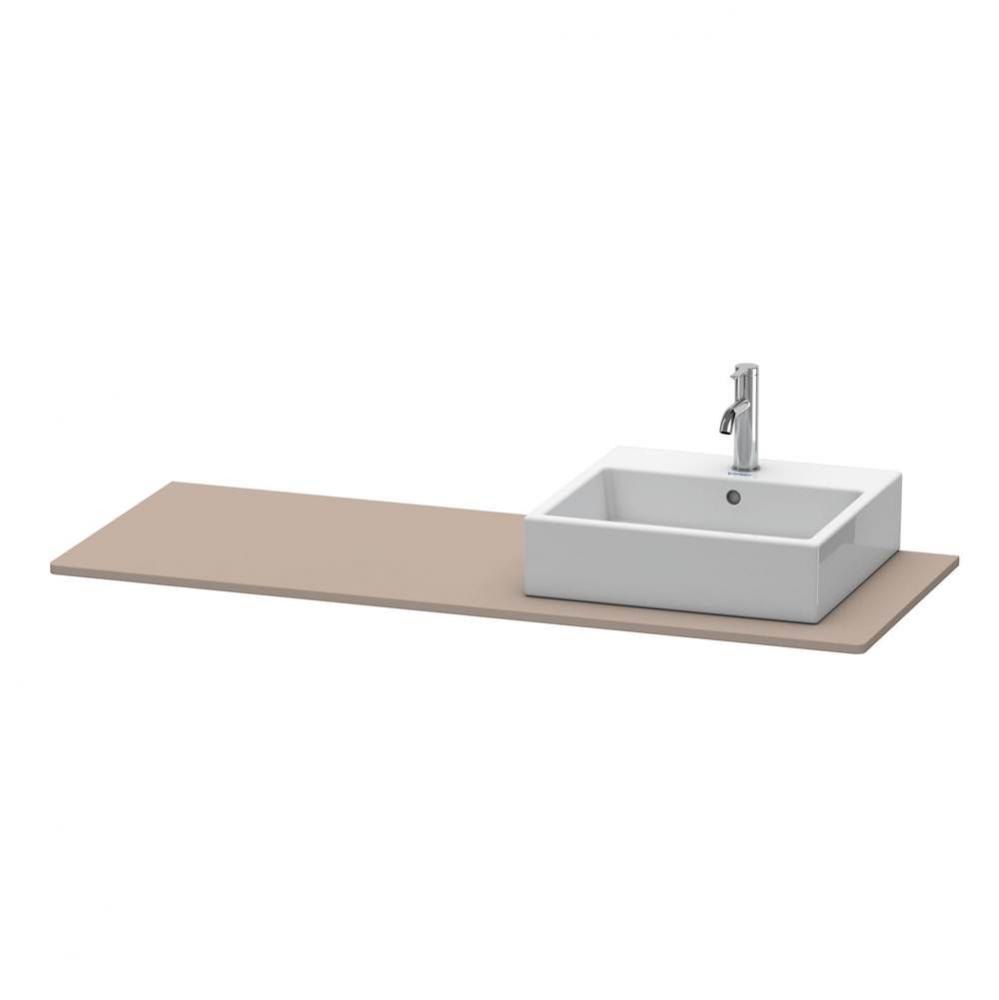 Duravit XSquare Console with One Sink Cut-Out Basalt