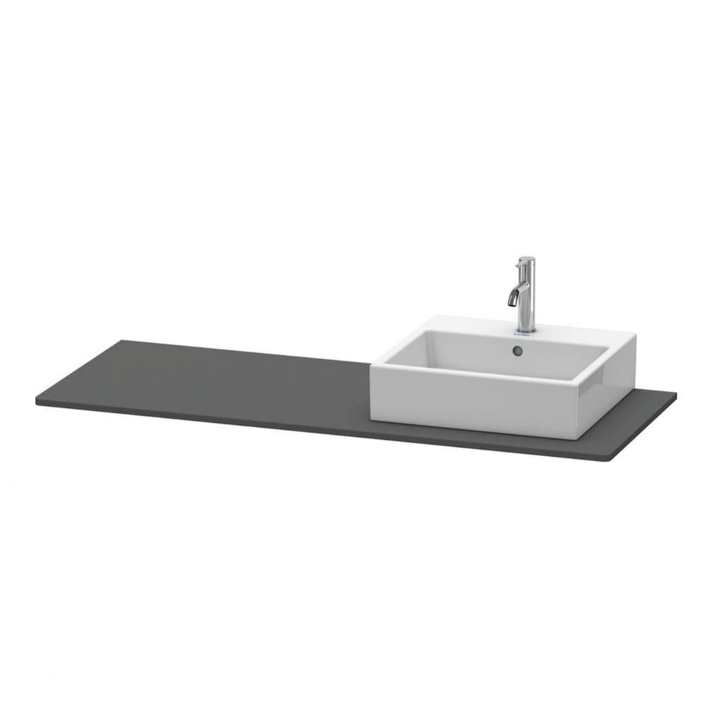Duravit XSquare Console with One Sink Cut-Out Graphite