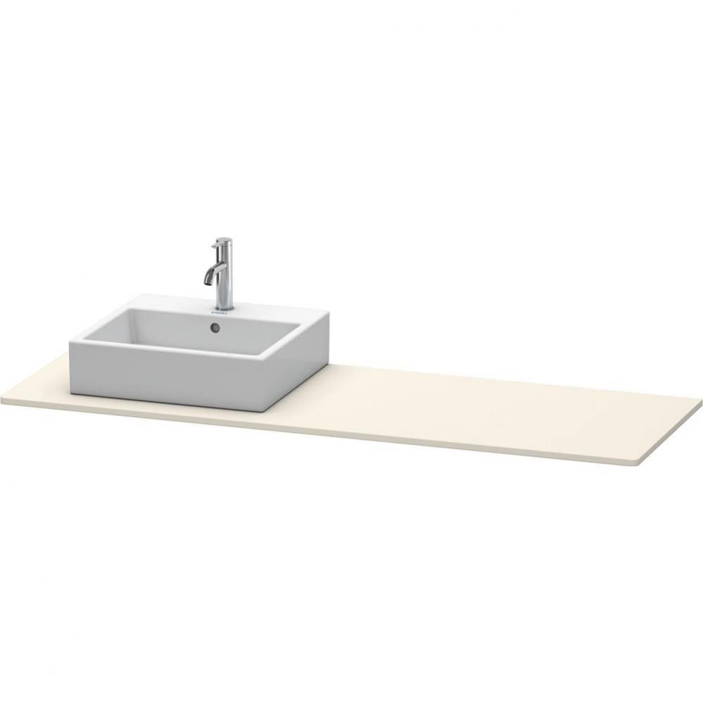 Duravit XSquare Console with One Sink Cut-Out Taupe