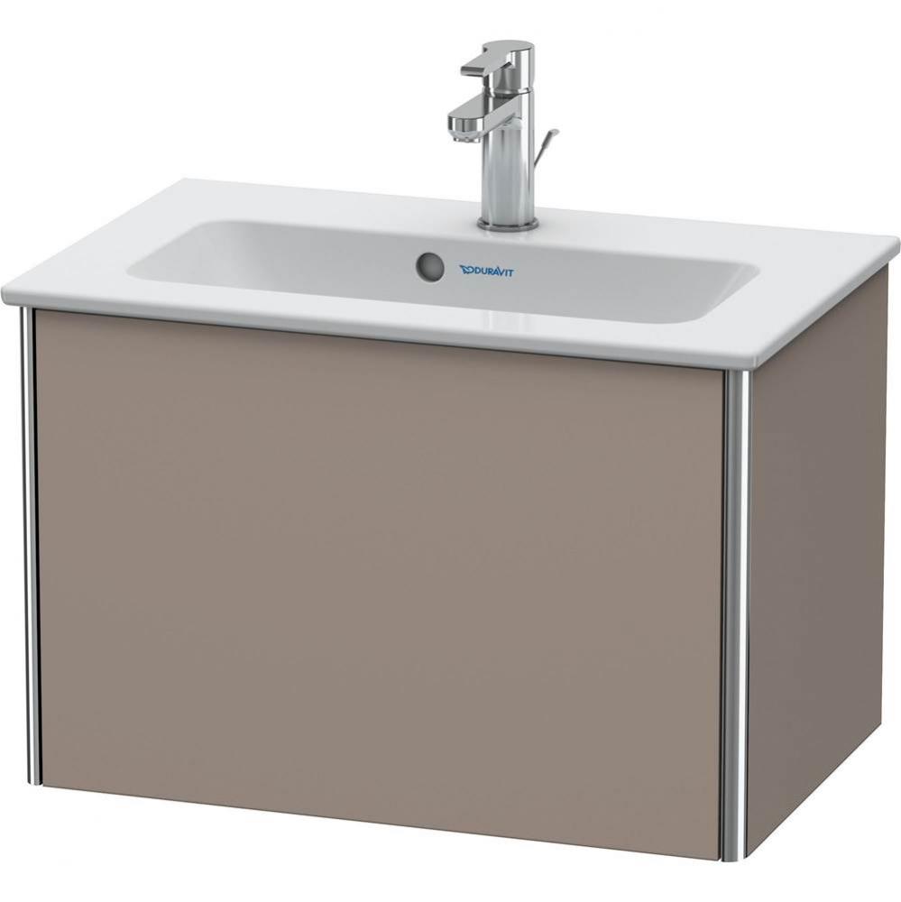 Duravit XSquare One Drawer Wall-Mount Vanity Unit Basalt