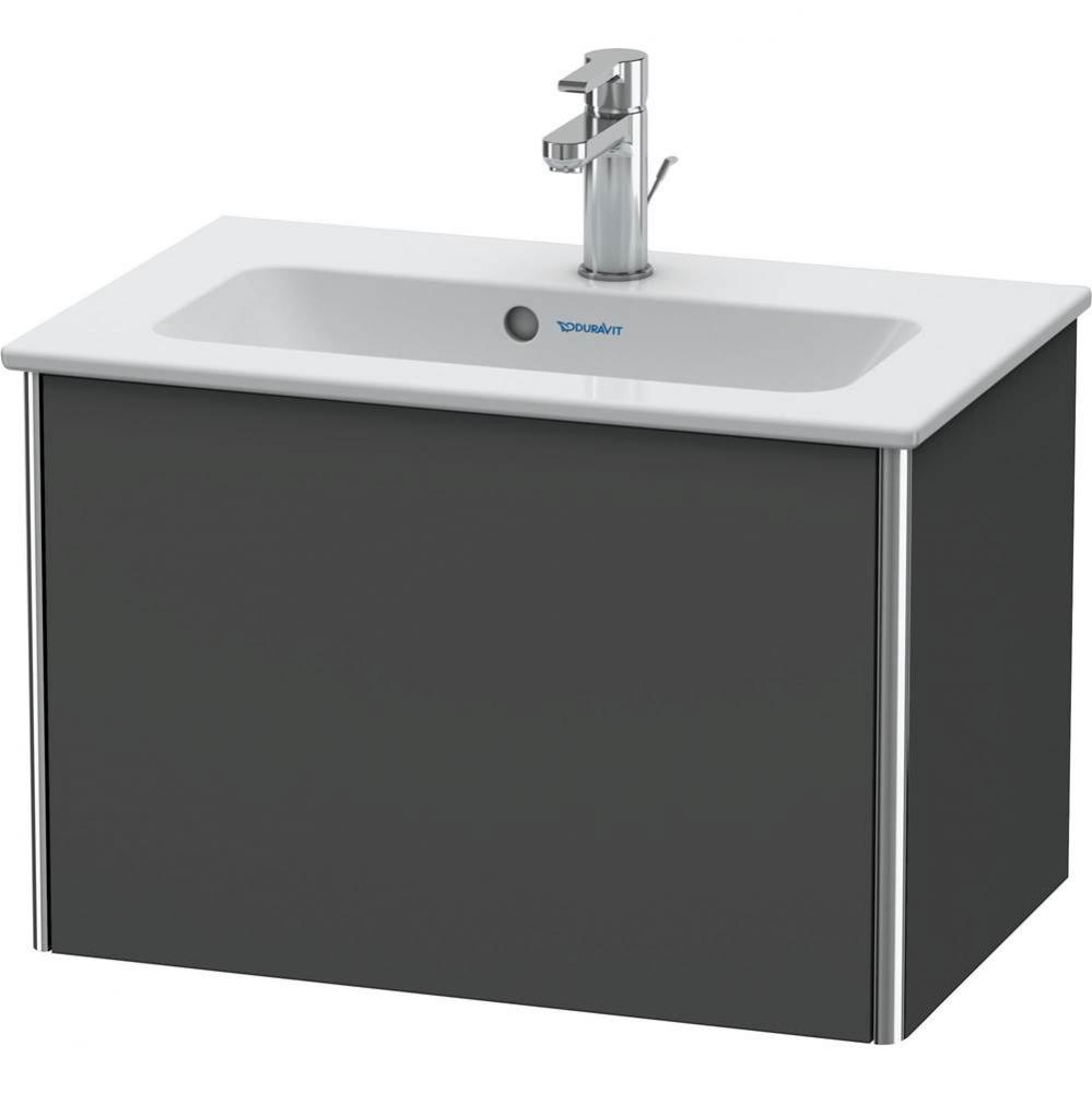 Duravit XSquare One Drawer Wall-Mount Vanity Unit Graphite