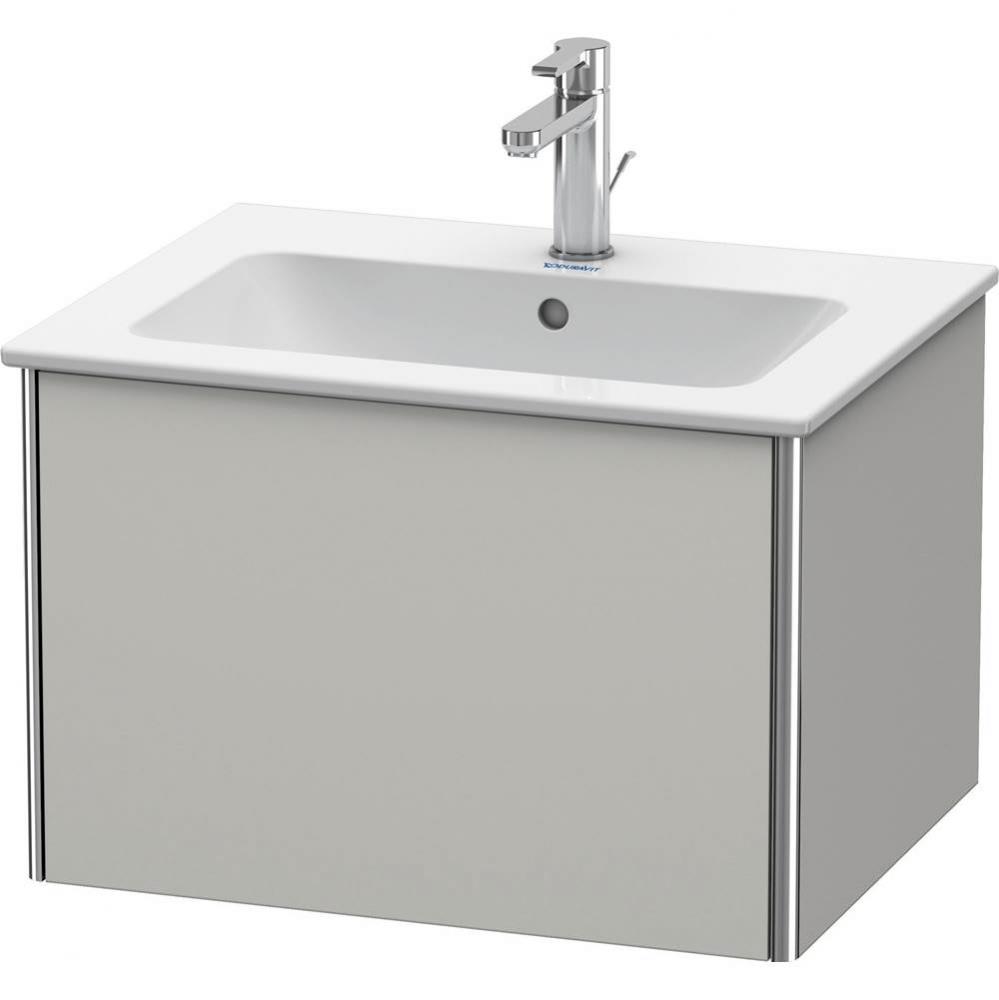 Duravit XSquare One Drawer Wall-Mount Vanity Unit Concrete Gray