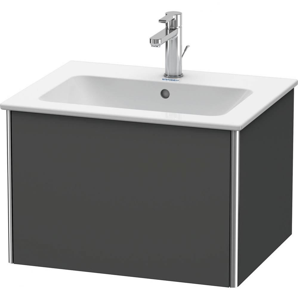 Duravit XSquare One Drawer Wall-Mount Vanity Unit Graphite