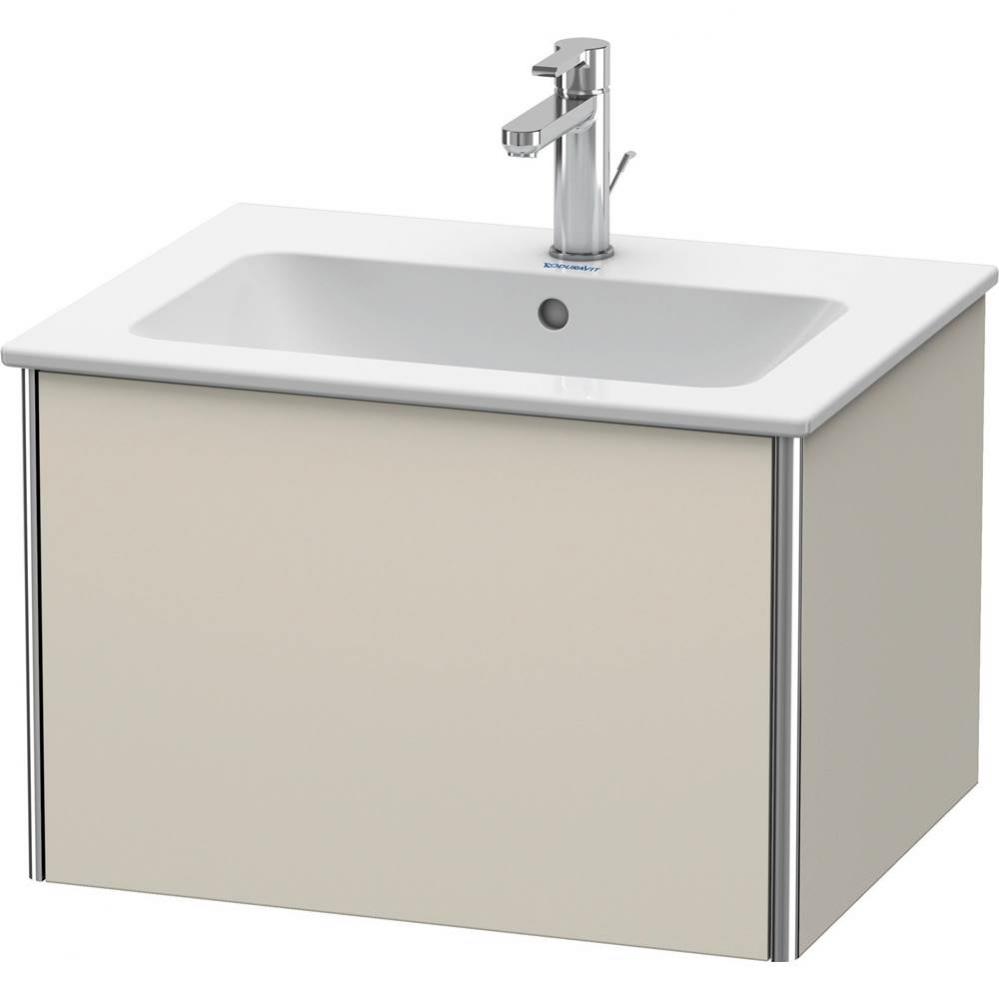 Duravit XSquare One Drawer Wall-Mount Vanity Unit Taupe