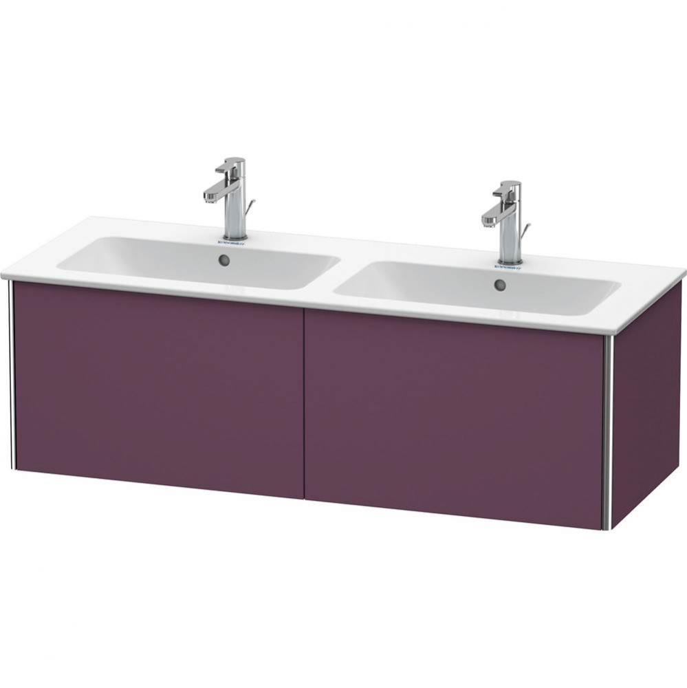 Duravit XSquare Two Drawer Wall-Mount Vanity Unit Aubergine