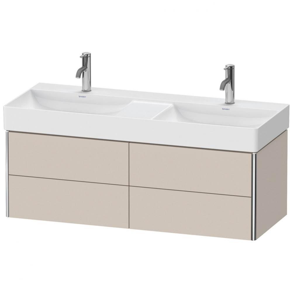 Duravit XSquare Four Drawer Wall-Mount Vanity Unit Taupe