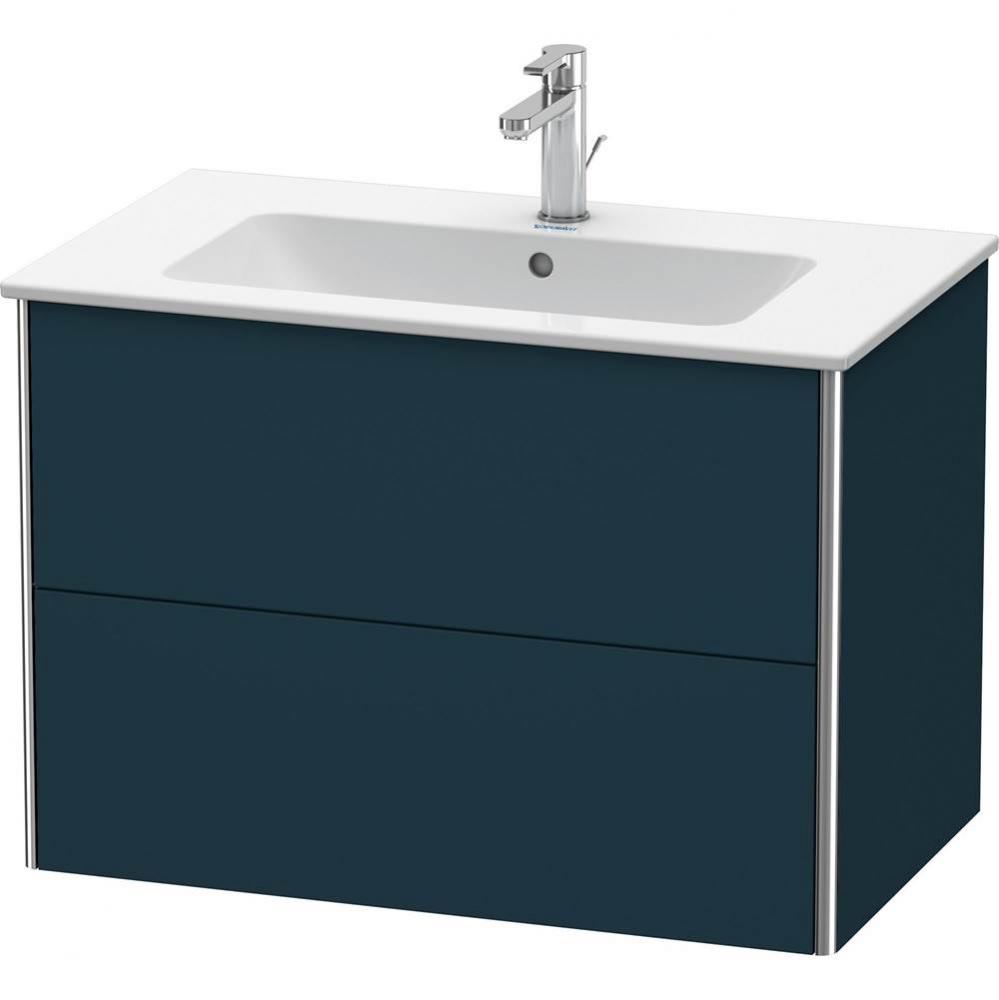 Duravit XSquare Two Drawer Wall-Mount Vanity Unit Midnight Blue