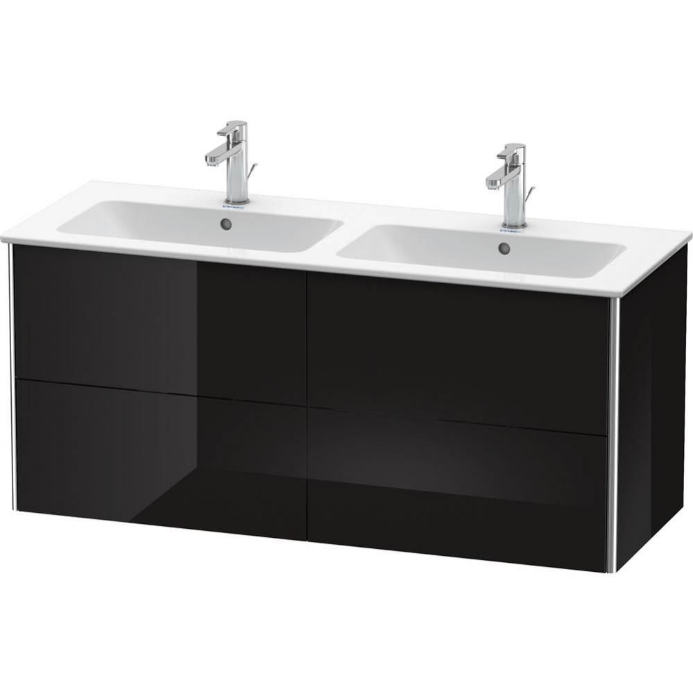 Duravit XSquare Four Drawer Wall-Mount Vanity Unit Black