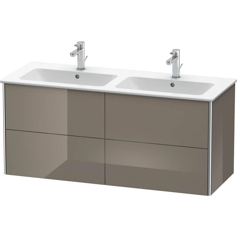 Duravit XSquare Four Drawer Wall-Mount Vanity Unit Flannel Gray