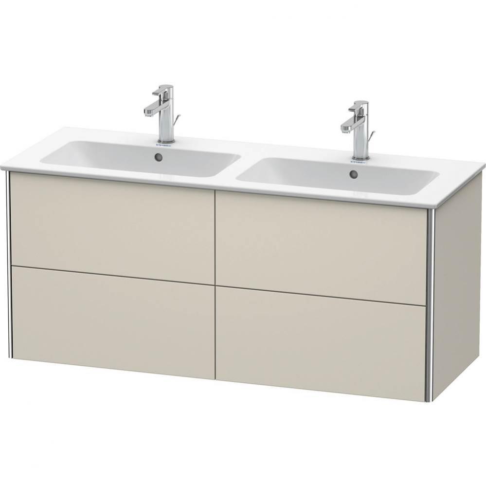 Duravit XSquare Four Drawer Wall-Mount Vanity Unit Taupe