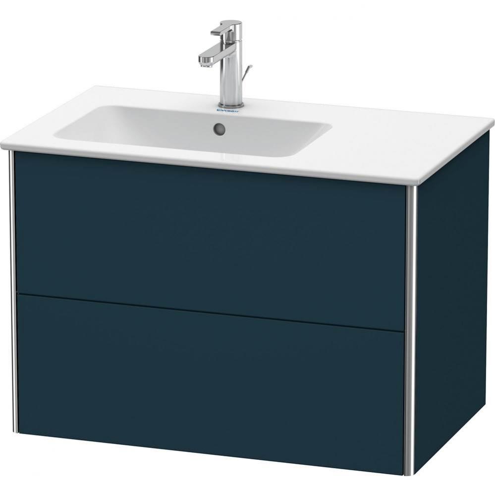 Duravit XSquare Two Drawer Wall-Mount Vanity Unit Midnight Blue