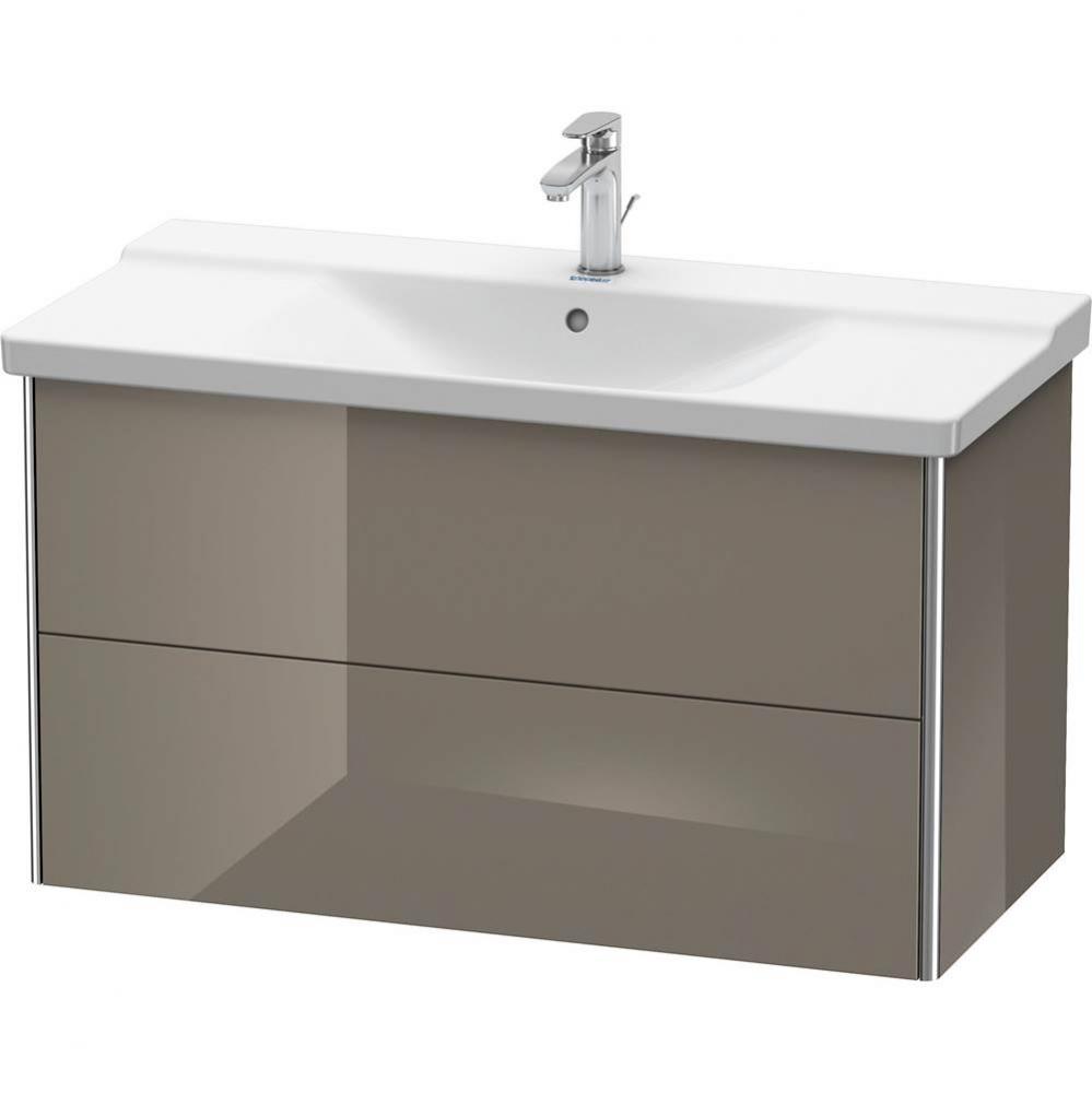 Duravit XSquare Vanity Unit Wall-Mounted  Flannel Gray High Gloss